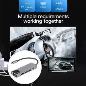 Estación de acoplamiento USB C 5 en 1 Adaptador de concentrador USB C Transmisión de alta velocidad Precio de fábrica - Product Image 3