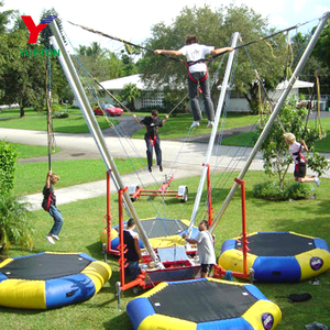 Trẻ Em Thương Mại Sân Sau Nhà Trong Nhà <span class=keywords><strong>4</strong></span> Người Trong <span class=keywords><strong>1</strong></span> Nhảy Inflatable Nhảy Máy Euro Bungee <span class=keywords><strong>Trampoline</strong></span> Để Bán - Product Image 3