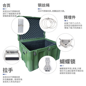 Accessoires pour boîtes rotomoulées Nrh Nahui : poignées, charnières et loquets en acier inoxydable pour boîtes de rangement et boîtes à équipement - Product Image 1