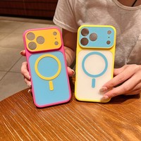 Coque de téléphone portable colorée style Ins Macaron avec protection d'appareil photo pour iPhone 18/17 Pro Max, compatible iPhone 16 15 14 13