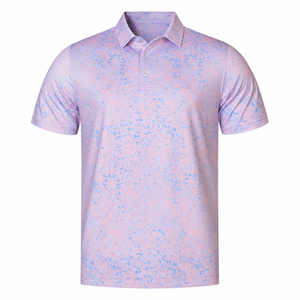 Polo con Estampado Abstracto de Lavanda Morada para Hombre, Ropa de Golf de Alto Rendimiento, Secado Rápido, Casual, Elástico, Venta al Por Mayor, Disponible en Stock, Verano - Product Image 3