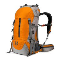 Sac à dos de randonnée imperméable en polyester 50L avec housse de pluie pour le trekking, le camping et l'alpinisme – Indispensable pour les voyages en plein air