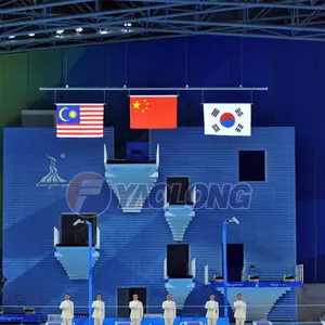 Horizontal Medal Award Automatic Flag Raising System Flag Pole For Grand Games