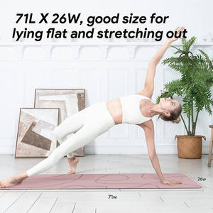 Custom Advanced 4mm Thick Eco-friendly Sports Fitness Home Workout Anti slip Tear pink <b>Large</b> Yoga <b>Mat</b> Rank - Product Image 2