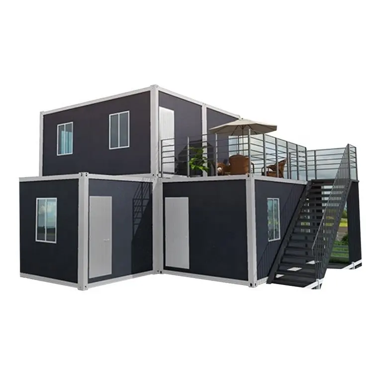 Sıcak satış çin nakliye prefabrik konteyner iki katlı ev/ofis/kabin/ev/alışveriş