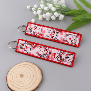 Porte-clés en tissu brodé style japonais, 25 designs, motif vague, accessoires de mode, vente en gros personnalisée - Product Image 6