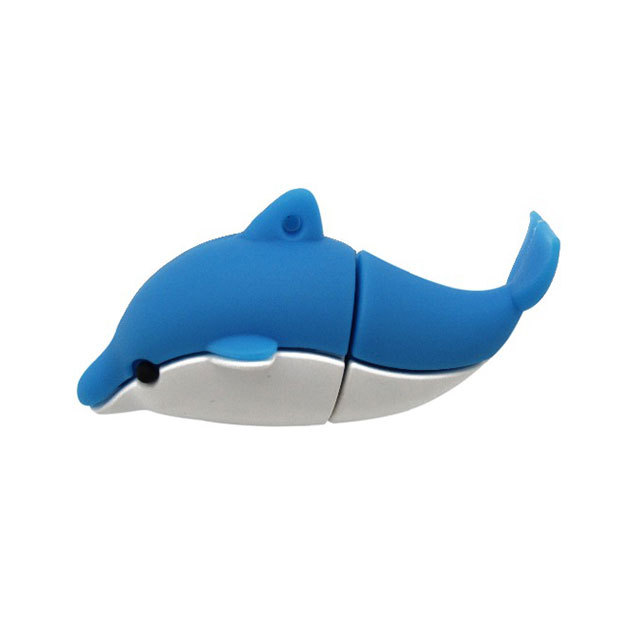 Cartoon Dolphin 1GB-64GB 3.0 USB Flash Drive Cute Animal Pen Memory Stick New Stock 3D Gift USB Disk