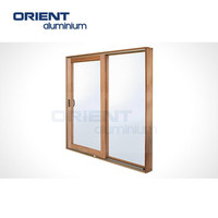 Ventanas de aleación de aluminio y fabricante de puertas Arco superior Ventana de madera de aluminio