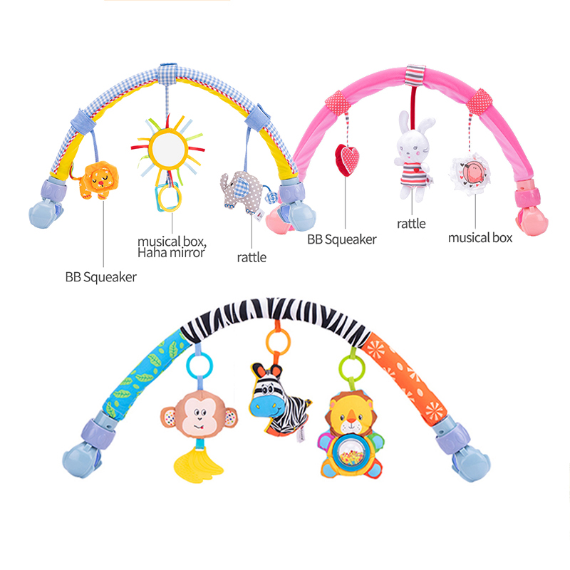 Детская подвесная кроватка на возраст 0-12 месяцев, милые Мультяшные куклы, плюшевая музыкальная Регулируемая подвесная игрушка для детской кроватки