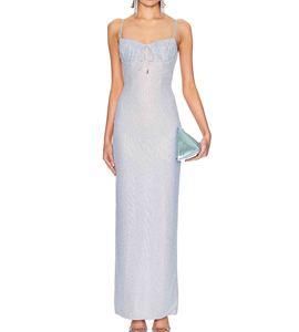 Vestido Largo de Tirantes Finos con Adornos de Diamantes, Corte Ajustado, para Mujer, Modelo 2026, Ideal para Invitadas de <span class=keywords><strong>Boda</strong></span>, Novias, Graduaciones, Cócteles y Fiestas - Product Image 1