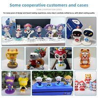 Caja ciega de resina suave de PVC hecha a medida, muñeco Bobblehead, figurita dura Pequeña transparente para coche y oficina, nuevo modelo de juguete