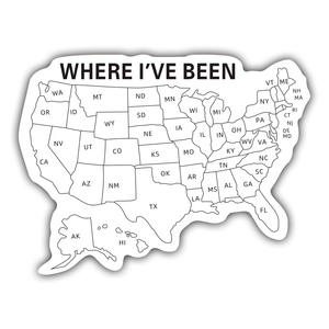 Où j'ai été USA carte <span class=keywords><strong>autocollants</strong></span> colorés étanche <span class=keywords><strong>pour</strong></span> Windows bouteille d'eau bricolage ordinateur portable vinyle décalcomanies <span class=keywords><strong>pour</strong></span> les amateurs de voyage - Product Image 1