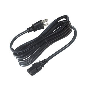 Kabel Daya Standar 14 AWG NEMA 5-15p Ke C13 NEMA5-15P/IEC320 C13 SJT 15A 125V 25 Kaki Kabel Hitam - Product Image 1