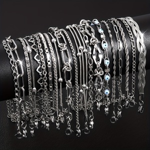 <span class=keywords><strong>Bracelet</strong></span> DIY en acier inoxydable plaqué or 18 carats PVD, résistant au ternissement, pour femmes et hommes, avec chaîne plate simple style serpent, cubain ou bambou, étanche - Product Image 2
