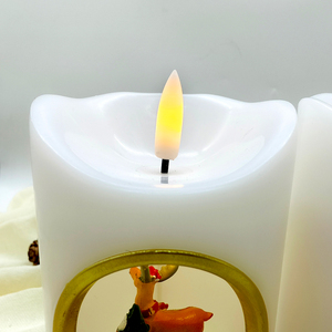 נרות משוטט סוללה מהבהב סוללה מהבהב הוביל עמוד קול עבור עיצוב הבית חתונות diwali עשה שלט רחוק - Product Image 3