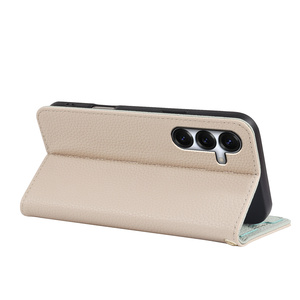Funda de teléfono de cuero móvil para <span class=keywords><strong>Samsung</strong></span> <span class=keywords><strong>Galaxy</strong></span> S25 Ultra S24 FE S22 S21 S20 S23 Plus, gran oferta magnética, bolsas tipo billetera con soporte - Product Image 3
