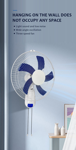 Ventilateur mural électrique numérique en métal de 18 pouces avec télécommande et minuterie pour usage domestique - Product Image 3