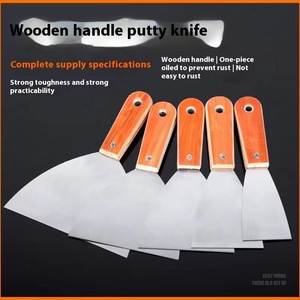 Outil <span class=keywords><strong>de</strong></span> plâtrage DIY avec lame en acier inoxydable, manche en plastique thermolaqué, <span class=keywords><strong>spatule</strong></span> à bois, truelle, couteaux à mastic pour réparation <span class=keywords><strong>de</strong></span> cloisons sèches - Product Image 4