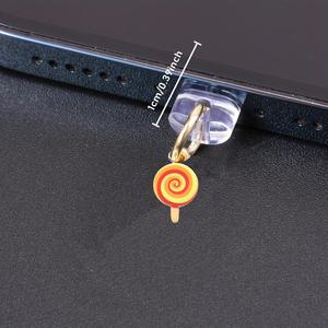 Bụi cắm Charm chống bụi phích cắm chống bụi phích cắm USB C Cổng <span class=keywords><strong>cap</strong></span> Protector điện thoại Mặt dây chuyền cho hầu hết các loại C điện thoại - Product Image 4