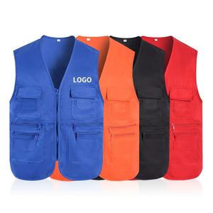 Veste de travail et de pêche pour homme, été, coupe-vent, durable, anti-rétrécissement, multi-poches, logo personnalisé, pour travaux en extérieur - Product Image 1