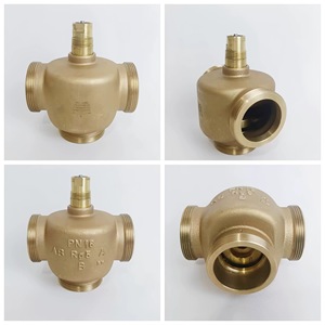 Válvula de Globo de 3 Vías VXG44.40, PN16, Bronce, Rosca Externa, DN40, Kvs 25 M³/h, Característica de Porcentaje Igual - Product Image 1