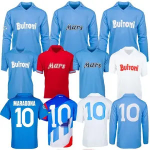 Ingrosso 85 86 87 88 napoli maglie da calcio retrò 89 90 91 Naples ITALIA Maradona FERRARA Careca vintage classica maglia da calcio