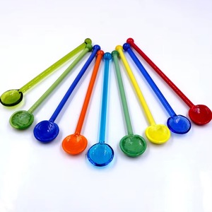 Cucharas Redondas Pequeñas de Cristal de <span class=keywords><strong>Murano</strong></span> Hechas a Mano, Coloridas, para Café, Postre, Decoración de Mesa, Venta al Por Mayor - Product Image 1