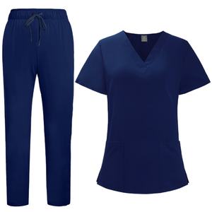 42021 prêt à l'emploi Logo personnalisé vêtements de travail personnalisés automne médecin gommages uniforme médical - Product Image 1