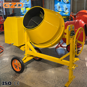 Bétonnière mobile électrique diesel/essence GZD de petite taille (350L, 500L, 700L) avec <span class=keywords><strong>moteur</strong></span> pour la construction résidentielle - Product Image 1