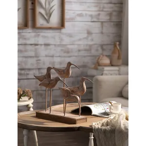 Luxe Huisdecoratie Moderne Metalen Vogelkraan Tafeldecoratie Nordic Stijl Ornament Voor Huis Decoratief