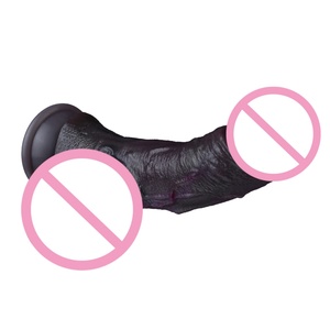 ORALSX Dildo Realista de Silicona Negra de 7 Pulgadas con Bola y Ventosa, Dildo Flexible para Masturbación Femenina, Tapón Anal, Juguete Sexual - Product Image 1