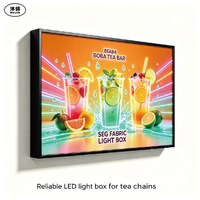 Boîte à lumière LED en tissu tendu en alliage d'aluminium à cadre étroit, profil ultra fin pour un style intérieur minimaliste moderne européen