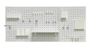 Panneau perforé mural à un seul niveau pour bureau, chambre, entrée, salon, étagères multi-usages - Product Image 2