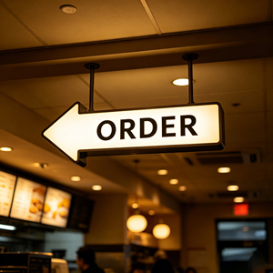 Rectangular LED Order Sign <b>Light</b> <b>Box</b> Floor Standing Monochrome Aluminum Frame Weatherproof for Outdoor Use - Product Image 3