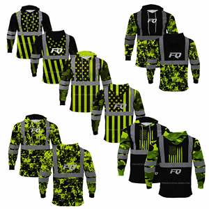 Fq Tùy Chỉnh <span class=keywords><strong>Hi</strong></span> <span class=keywords><strong>VIS</strong></span> Áo Dài Tay Áo Thăng Hoa Mô Hình In Ấn Mỹ Cờ Tên Phản Quang An Toàn Người Đàn Ông Của Quần Áo Làm Hộ Lao động Hoodies - Product Image 1