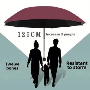 OEM Factory Promotion Custom Logo Printed Big Size Fully-<b>Automatic</b> Waterproof Auto Rain Golf <b>Umbrella</b> Black Straight Design - Product Image 6