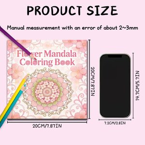 Cuaderno Creativo para Colorear Personalizado, Libro de Colorear Duradero con Diseño de Flores y Mandalas, Libro Impreso para Niños y Adultos, Regalo para Aliviar el Estrés - Product Image 5