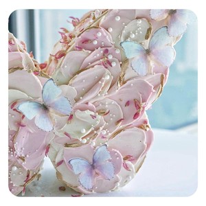 Nuevas llegadas 6 pulgadas acrílico plástico mariposa en forma de crema raspador más suave mariposa pastel patrón plantilla pastel Accesorios - Product Image 3