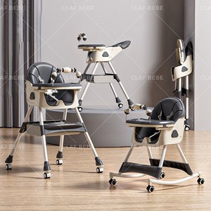 Silla de comedor para bebé, trona plegable multifuncional para bebé, altura ajustable, silla de alimentación para comer bebé para niños pequeños - Product Image 2
