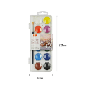 Ensemble de peinture <span class=keywords><strong>Gouache</strong></span> aquarelle solide de haute qualité pour enfants pour papier et toile peinture Art Style dans un emballage en boîte - Product Image 1
