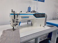 Machine à coudre industrielle numérique Jack A6F-E à point noué avec alimentation par aiguille, à une aiguille, informatisée, à alimentation par aiguille