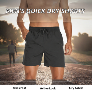 <b>Men's</b> Quick Dry Breathable Sports <b>Shorts</b> Drawstring Mid Waist Stretch Training Running <b>Shorts</b> - Product Image 2