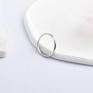 الجملة 925 فضة عالية مصقول عادي المفصل فنجر خواتم السلس 2 مللي متر رقيقة ميدي التراص لامعة شريط خاتم حجم 2-8.5 - Product Image 4