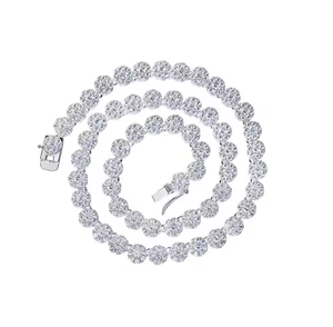 Collar de Diamantes Moissanite de Moda, Corte Esmeralda, Joyería Hip Hop, Alta Claridad, Lujo para Hombres y Mujeres - Product Image 4