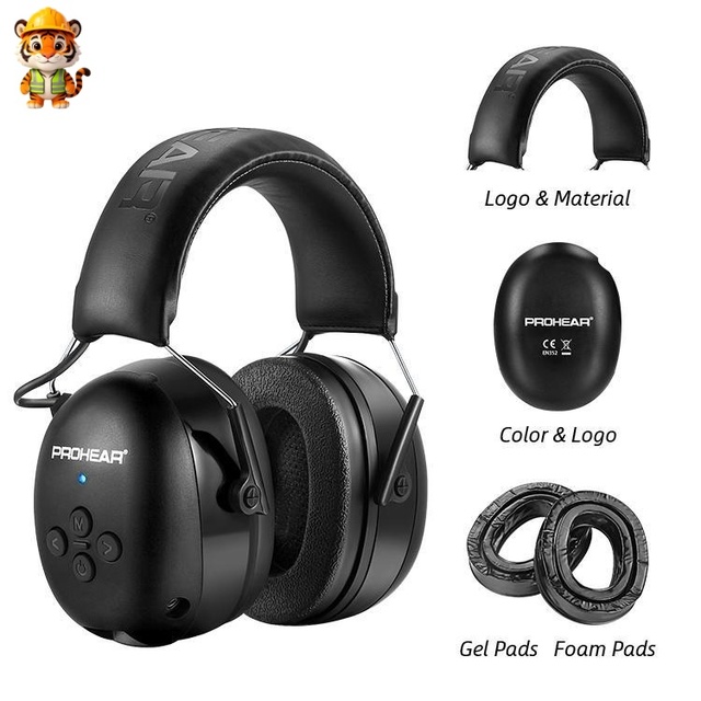 Adjustable Headband Bluetooth Noise Reduction Earmuff Wireless Music Call Hearing Protection Headset