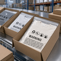 OEM Clear PE Zipper Bags with Vacuum Compression Valve Warning Print for Garments Apparel Textiles and Toys