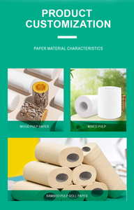 Benutzer definierte Einweg-3-fach Toiletten papierrolle Umwelt freundliches Zellstoff material aus jungfräulichem Holz Weich wasser löslich, umwelt freundlich hergestellt - Product Image 5
