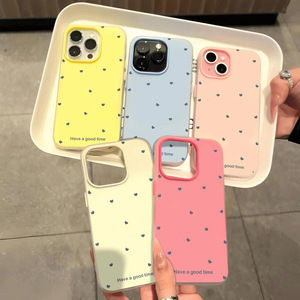 Suitable for iPhone 16/17, minimalist niche heart 2-in-1 jelly hole-proof shockproof phone case - Product Image 1
