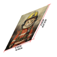 Offre Spéciale personnalisé métal impression aimant système de suspension mode maison mur pompier chats travail bande dessinée Offre Spéciale étain Plaque affiche
