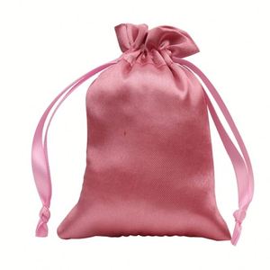 Sac de voyage personnalisé en satin de soie recyclable 20*30cm avec cordon de serrage pour l'emballage et le rangement de perruques, chaussures, sacs à main, et comme sac anti-poussière - Product Image 6